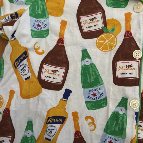 Bedhead Pajamas Set | Women XL | Prosecco/Aperol | Short Sleeve Organic Cotton - Picture 3 of 7